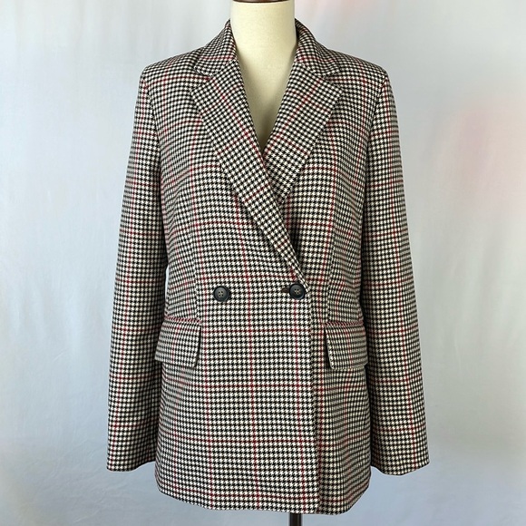H&M Jackets & Blazers - H&M Double Breasted Houndstooth Blazer Jacket - Size 2